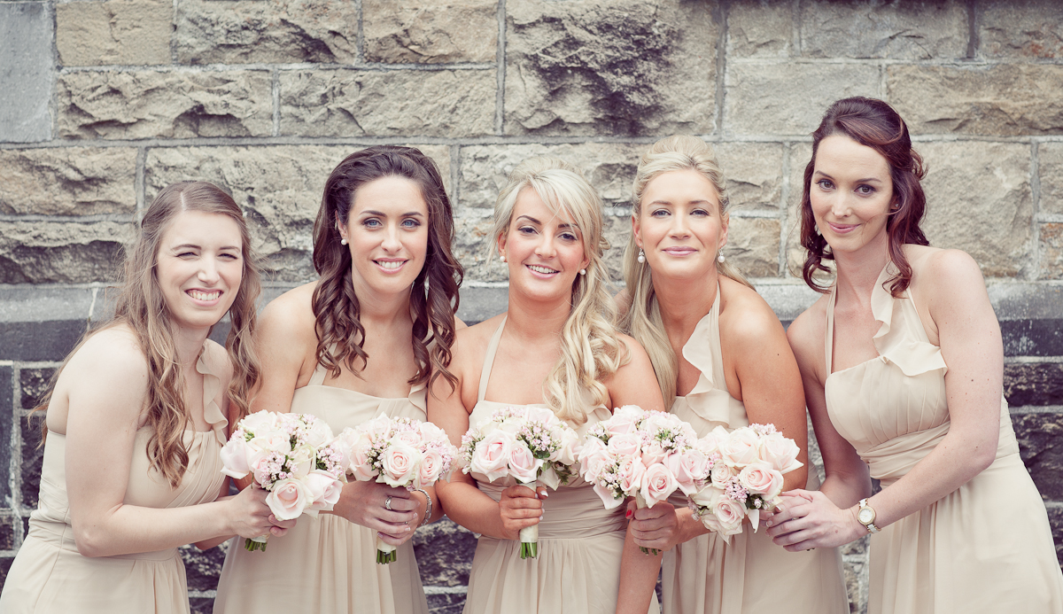 pale pink grey bridesmaid